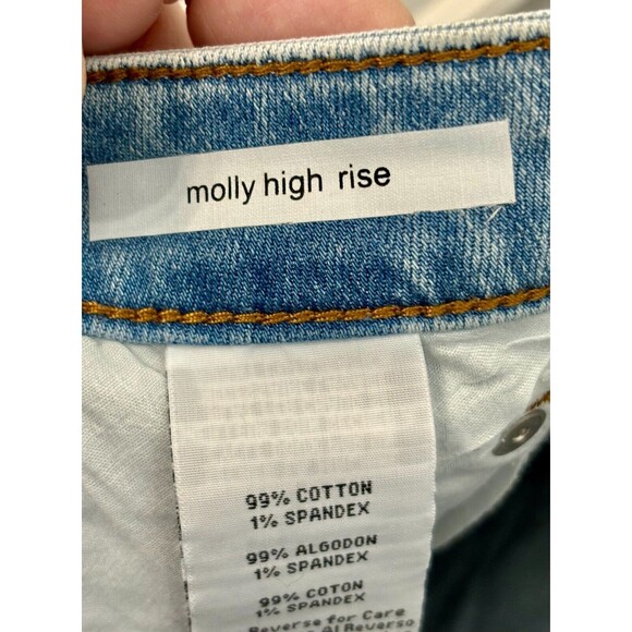 STS BLUE Molly Womens Blue Jean Denim Shorts Size 35 / 20 High Waist Distressed - Picture 9 of 11